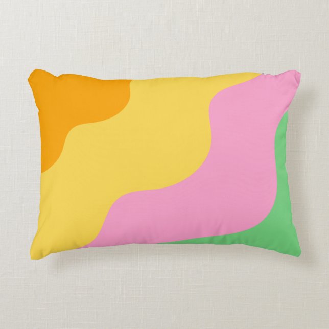 Pastel Abstract Pattern Accent Pillow (Front)