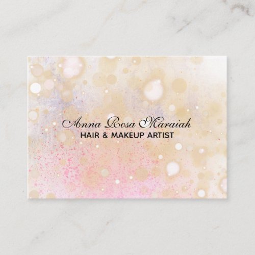 *~* Pastel Abstract Pink Peach Business Card