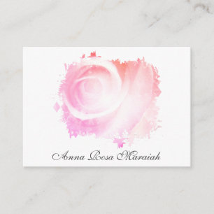 *~* Pastel Abstract PINK ROSE Business Card