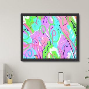 Pastel Abstract Pop Art Framed Art