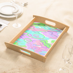 Pastel Abstract Pop Art Serving Tray