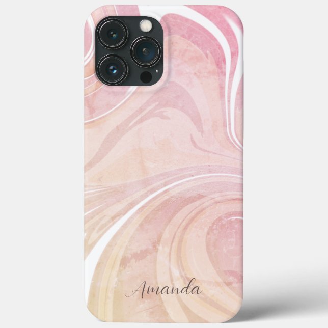 Pastel Abstract Pretty Personalized Name  Case-Mate iPhone Case (Back)