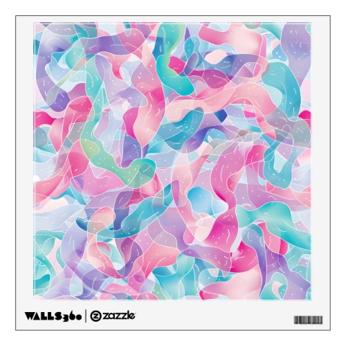 Pastel Abstract Ribbon Pattern Wall Decal