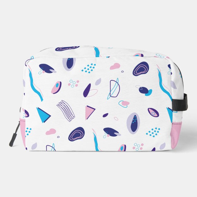 Pastel abstract shapes. dopp kit (Back)