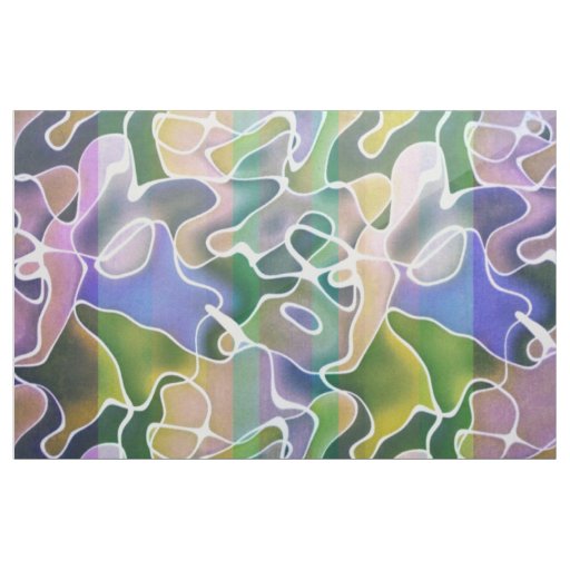 Pastel Abstract Stripes Fabric