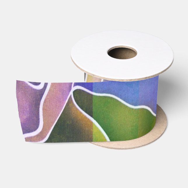 Pastel Abstract Stripes Ribbon (Spool)