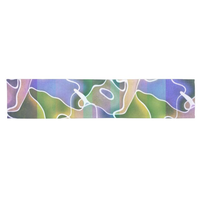 Pastel Abstract Stripes Table Runner (Horizontal)
