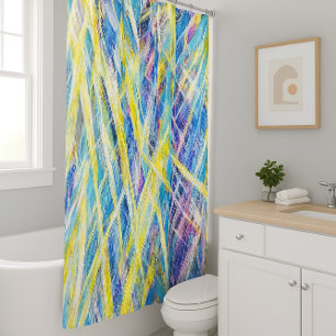 Pastel Abstract Texture – Colorful Modern Shower A Curtain