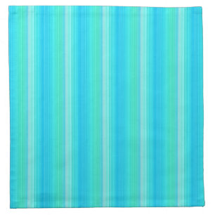 Pastel Abstract Turquoise Blue Green Stripes Cloth Napkin