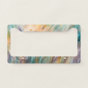 Pastel Abstract Whispers of Nature, Grasses II License Plate Frame
