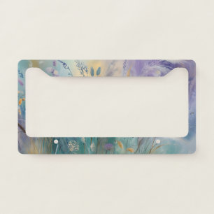 Pastel Abstract Whispers of Nature, Grasses II License Plate Frame