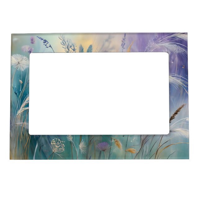 Pastel Abstract Whispers of Nature, Grasses II Magnetic Frame (Front)