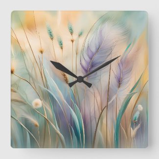 Pastel Abstract Whispers of Nature, Grasses III