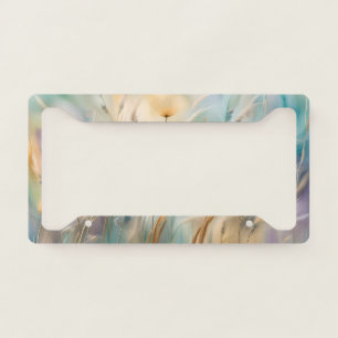 Pastel Abstract Whispers of Nature, Grasses IV License Plate Frame