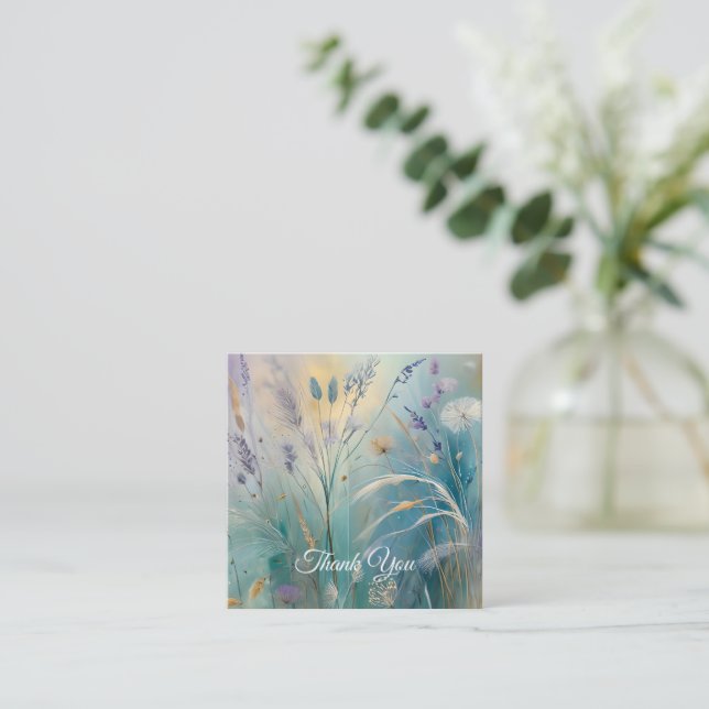 Pastel Abstract Whispers of Nature *Personalize* Note Card (Standing Front)