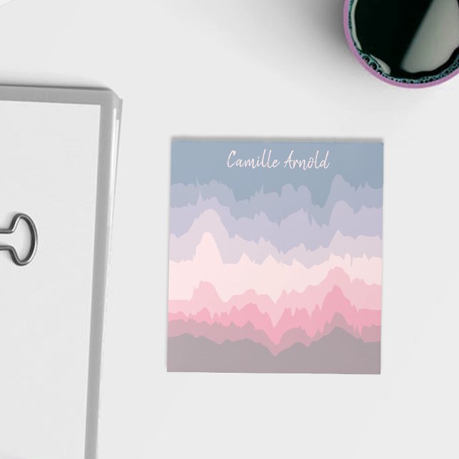 Pastel Abstract Wrinkled Wavy Layered Personalized Notepad (Creator Uploaded)