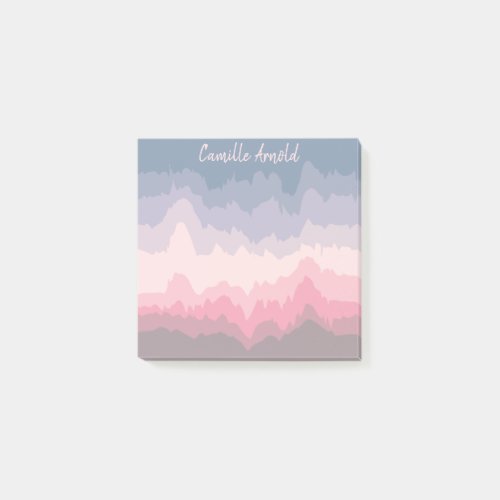 Pastel Abstract Wrinkled Wavy Layered Personalized Post_it Notes