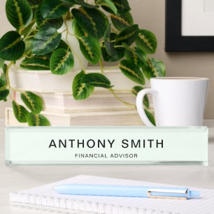 Pastel Acrylic Name Block Custom Job Title Office Desk Name Plate