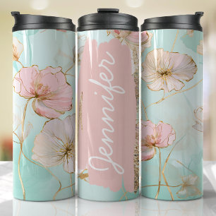 Pastel Add Name Custom Gift Thermal Tumbler