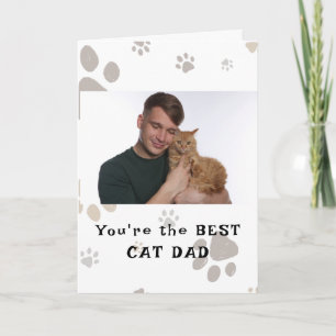 Pastel Aesthetic Elegant Greeting Card cat dad