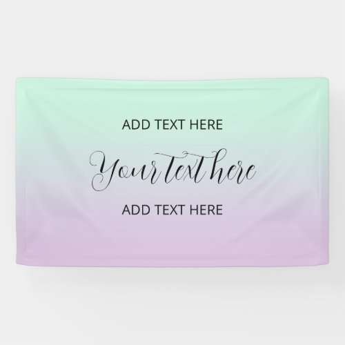 Pastel Aesthetic Mint And Lilac Gradient Ombre   Banner