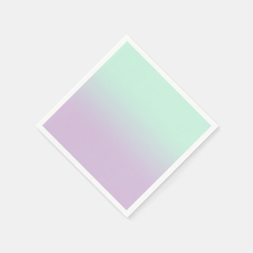 Pastel Aesthetic Mint And Lilac Gradient Ombre Napkins