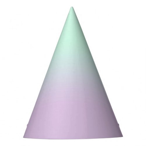 Pastel Aesthetic Mint And Lilac Gradient Ombre   Party Hat