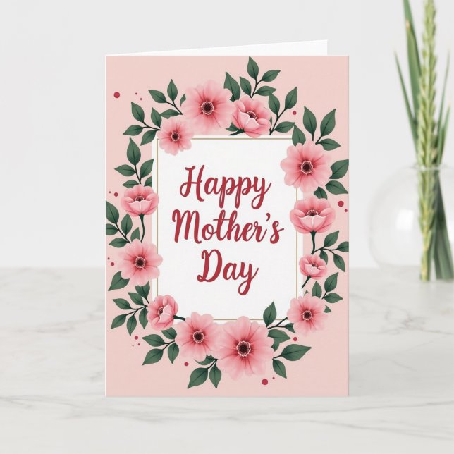 Pastel Aesthetic Mothers Day Card (Front)