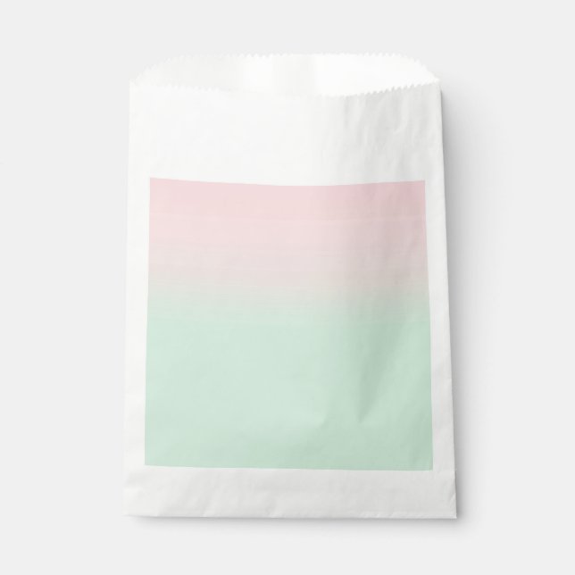 Pastel Aesthetic Muted Gradient Pink Mint Green    Favor Bag (Front)
