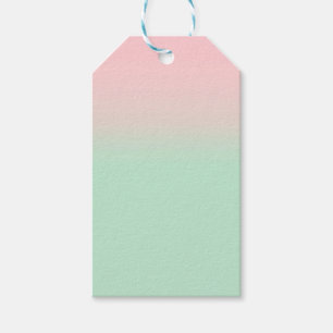 Pastel Aesthetic Muted Gradient Pink Mint Green Gift Tags