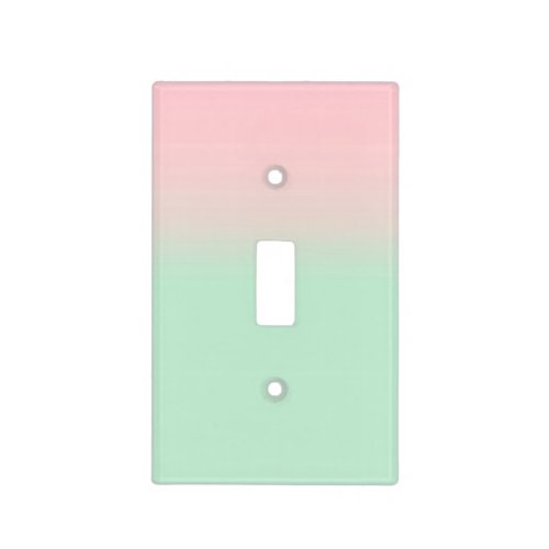 Pastel Aesthetic Muted Gradient Pink Mint Green   Light Switch Cover