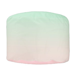 Pastel Aesthetic Muted Gradient Pink Mint Green Pouf