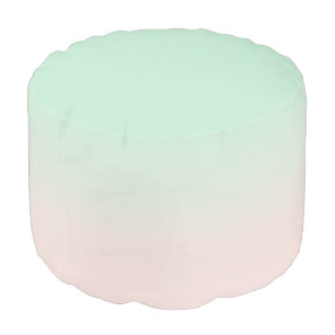 Pastel Aesthetic Muted Gradient Pink Mint Green Pouf