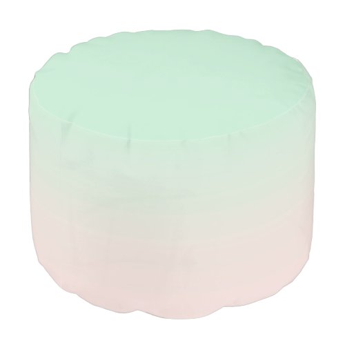 Pastel Aesthetic Muted Gradient Pink Mint Green  Pouf