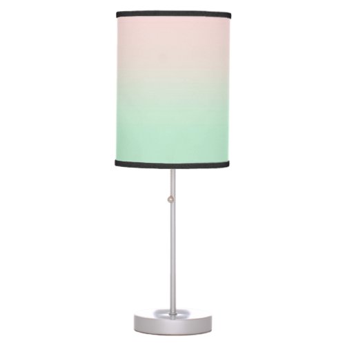 Pastel Aesthetic Muted Gradient Pink Mint Green  Table Lamp