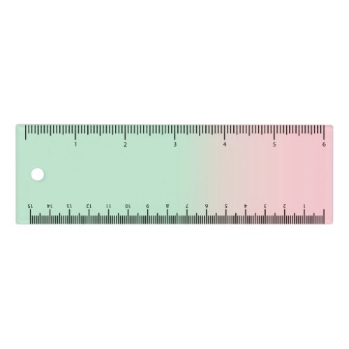 Pastel Aesthetic Ombre Gradient Pink Mint Green  Ruler