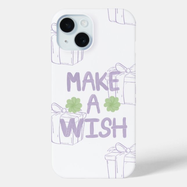 Pastel Aesthetic Phone Case | make a wish (Back)