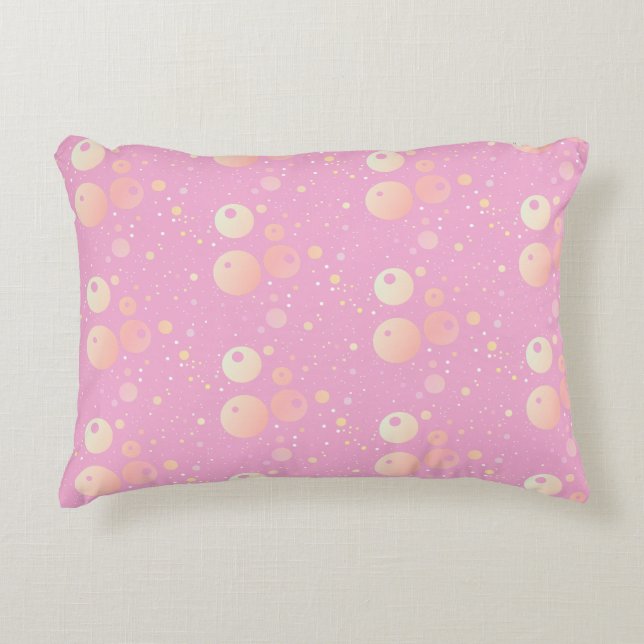 Pastel aesthetic pink dots pattern  accent pillow (Front)