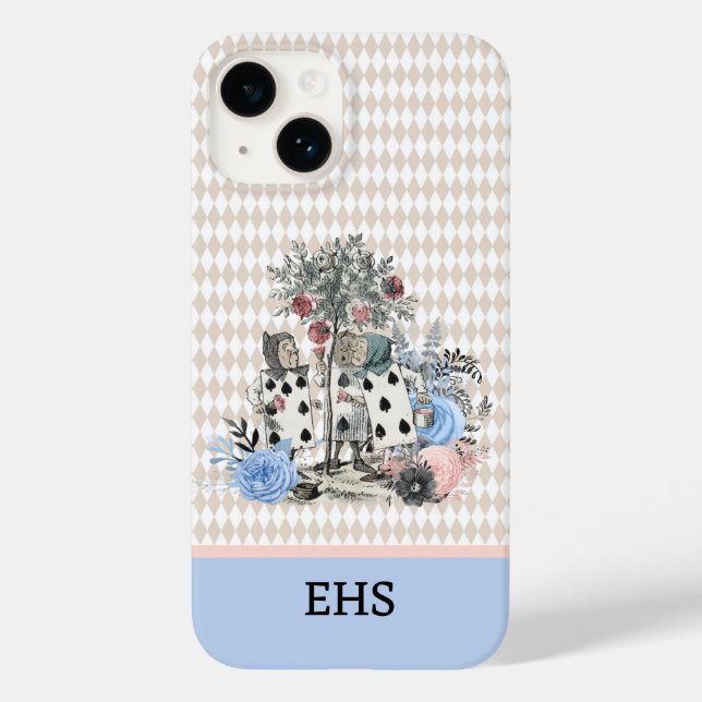Pastel Alice in Wonderland Playing Card Gardeners Case-Mate iPhone Case (Back)