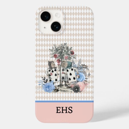 Pastel Alice in Wonderland Playing Card Gardeners Case_Mate iPhone 14 Case