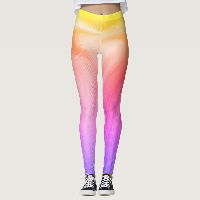 Pastel All-Over-Print Leggings (Front)
