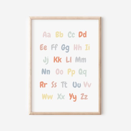 Pastel Alphabet ABC Girl Nursery Decor