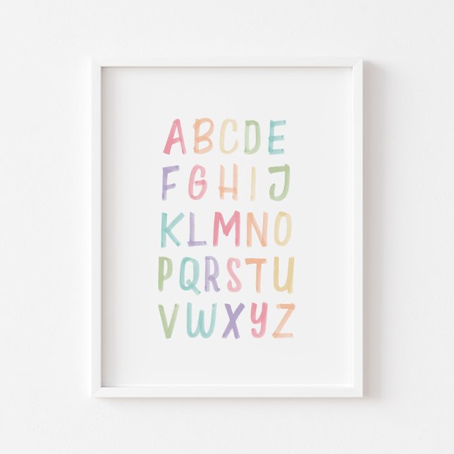 Pastel alphabet educational poster (Creator Uploaded)