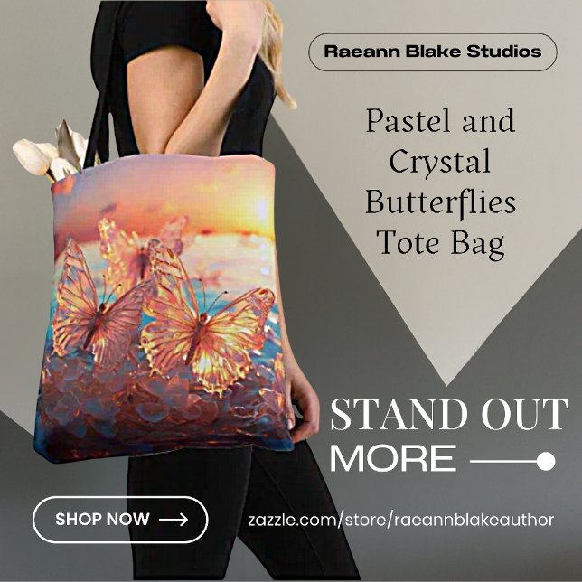 Pastel and Crystal Butterflies Tote Bag (Creator Uploaded)
