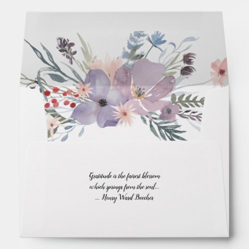 Pastel and Delicate Floral Spray Envelope