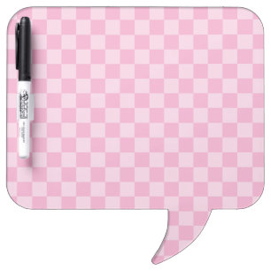 Pastel and Light Pink Checkered Dry Erase Board