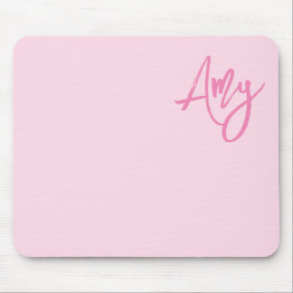 Pastel and Pink Brush Script Name Mouse Pad