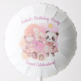 Pastel Animal Birthday Party Balloon