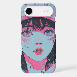 Pastel Anime Girl in Beanie Art iPhone 17 Air Case