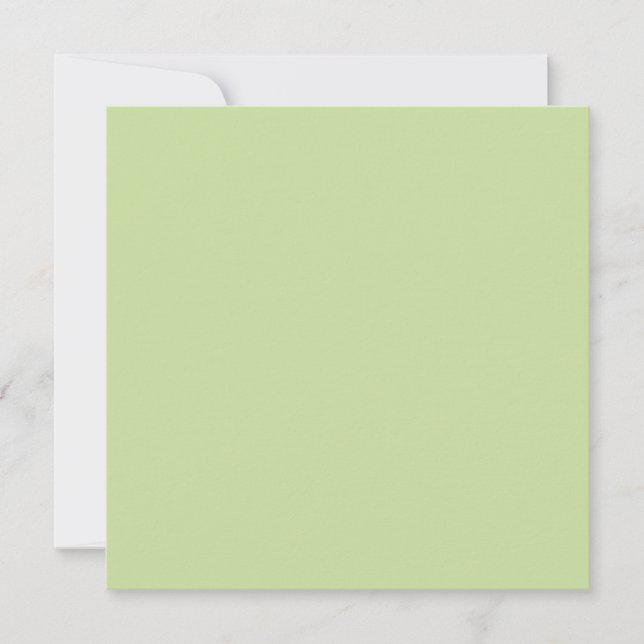Pastel Apple Green Solid Color Card (Front)